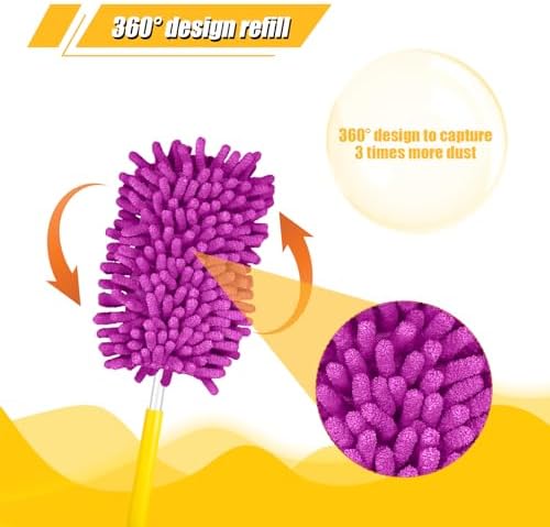 2pcs Duster Refills, Microfiber Dusters Heavy Duty Refills 360 Ceiling Fan - Image 3