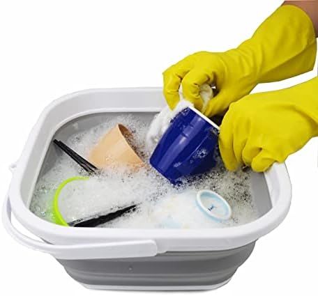 SAMMART 5.5L Collapsible Plastic Square Bucket - Image 6
