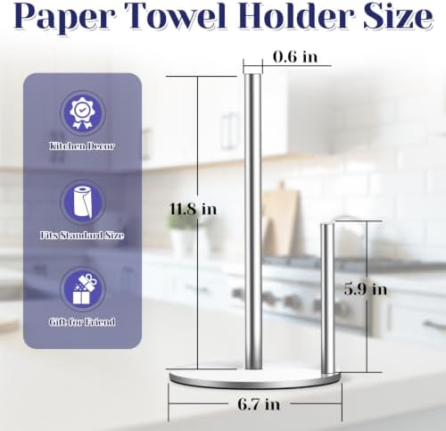 Sliver Paper Towel Holder, Countertop Paper Towel Holder - Image 4