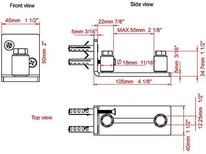 JUGREAT Barn Door Mounted Stainless Steel Sliding Door Guide-1 Pack - Image 3