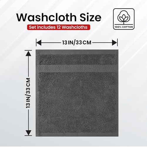 Infinitee Xclusives 100% Cotton Luxury Wash Cloths - Image 3