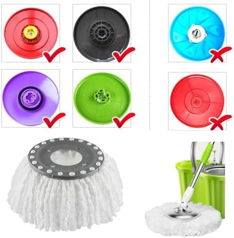 Spin Mop Heads Replacement for Mr.Clean, 360 Rotating Round Mop - Image 4