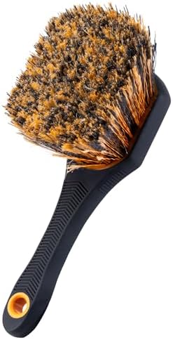 Suds Lab Wheel Spoke Brush, Rubberized Handle, Soft Bristle, Rim Cleaner by SudsLab