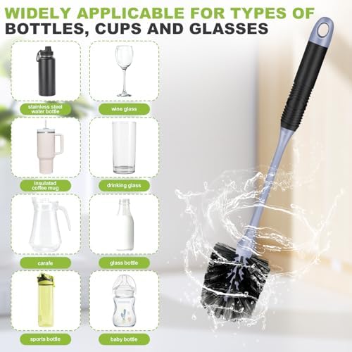 Long Handle Bottle Brush, Non-Scratching Water Bottle Brush Cleaner - Image 6