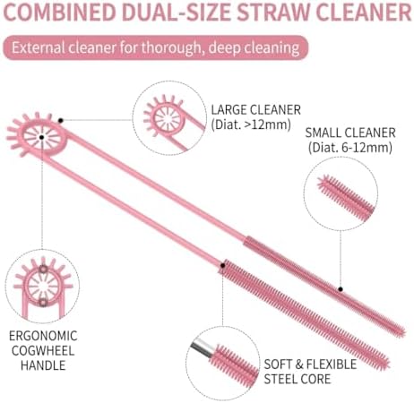 2-in-1 Dual-Ended Silicone Straw Cleaner Brush - Image 4