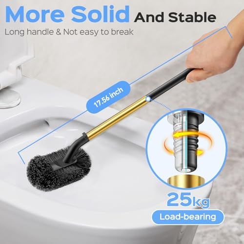 HAMITOR Toilet Plunger and Brush Set: 2 in 1 Stainless Steel Combo - Image 6