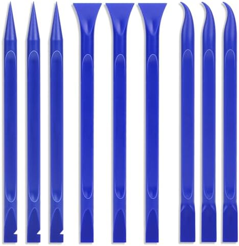 Car Crevice Cleaning Tool, 9 Pieces No-Scratch Plastic Scraper Tool by Mozeat+Lens