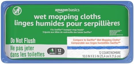 Amazon Basics Wet Mopping Cloth Refills, Floor Cleaning, Fresh Scent by AmazonBasics