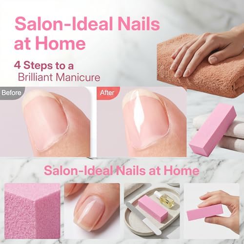 Professional Nail File and Buffer Set, Buffing Blocks, Nail Brush, Nail Shaper - Image 5