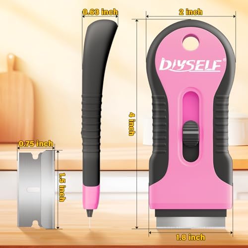 DIYSELF 2 Pack Razor Blade Scraper, Razor Scraper - Image 6