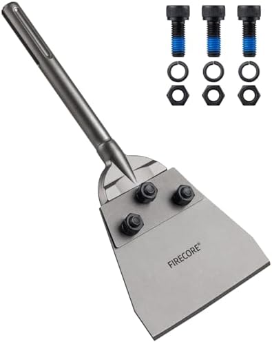 SDS Max Floor Scraper, Firecore 5.5 in by 12.5 in Thinset Removal Chisel Bit by Firecore