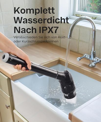 Electric Cleaning Brush, IPX7 Waterproof & 42inch Long Handle - Image 3