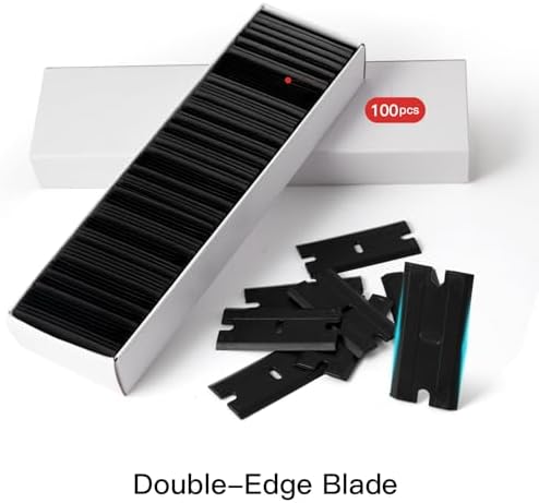 NEWISHTOOL 2 Pcs Long Handle Plastic Razor Blade Scraper and 100 PCS Blades - Image 2