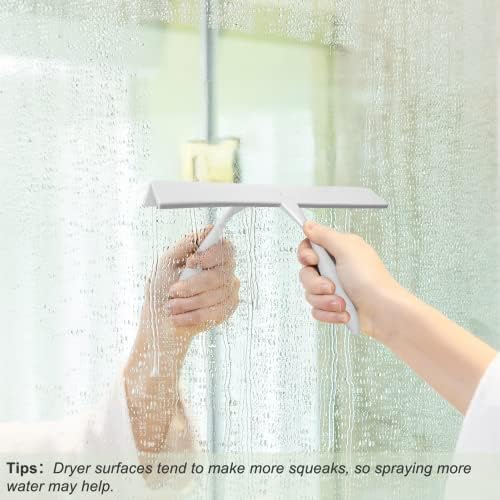 Shower Squeegee for Glass Doors, 11-Inch Silicone Squeegee - Image 2