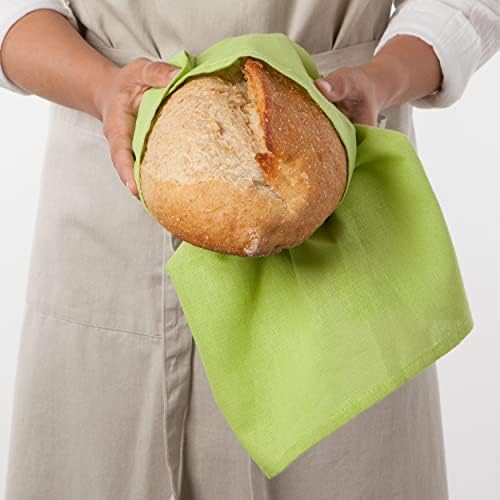 Now Designs Floursack Kitchen Dish Towels, Chartreuse/Turquoise/Leaf 20 x 30in - Image 3