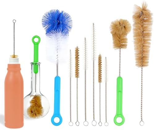 Bottle Brushes Water Bottle Cleaner Brush Set, Hydroflask Cleaning Kit 9 Pk by Houseables