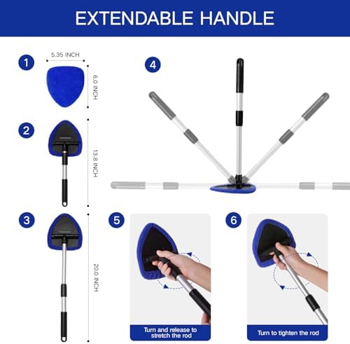 Qydipclin 10pcs Windshield Cleaner Tool Car Interior Window Cleaning Kit - Image 5