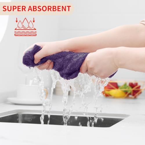 Homaxy 100% Cotton Waffle Weave Kitchen Dish Cloths 8-Pack - Image 3