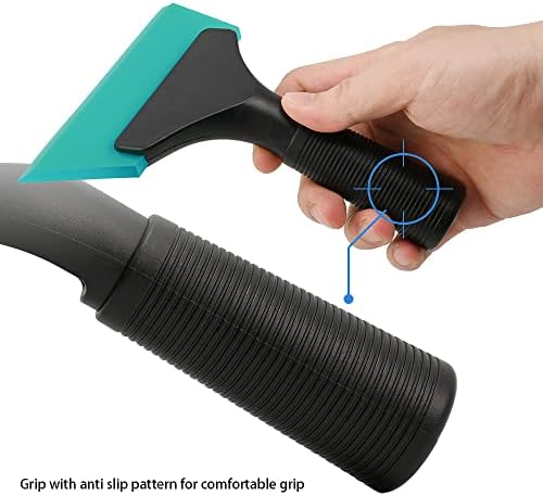 FOSHIO Small Squeegee with 5 Inch Light Blue Rubber Blade Mini Wiper Window - Image 3