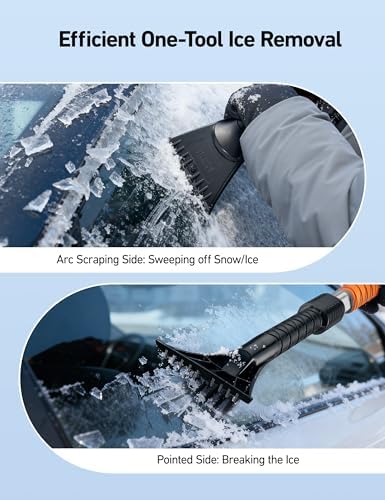 AstroAI 46" Extendable 2-in-1 Snow Brush & Ice Scrapers - Image 5