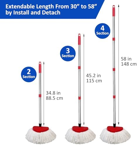 4 Pack Spin Mop Replacements Heads Compatible - Image 3