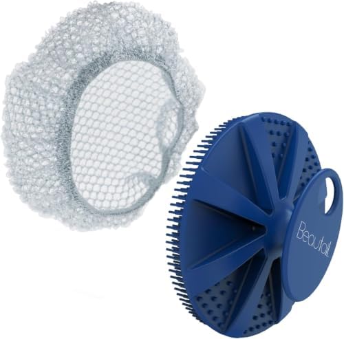 Silicone Body Scrubber and Scrub Net Set, BEAUTAIL 2 Pack by BEAUTAIL