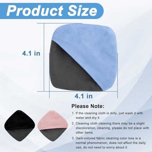 BFXM Car Screen Cleaner, 4.1''×4.1'' Blue Microfiber Dashboard Wipes - Image 2