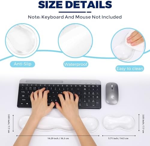 Gel Wrist Rest for Keyboard and Mouse, Wrist Rest for Keyboard, Mouse Wrist - Image 4