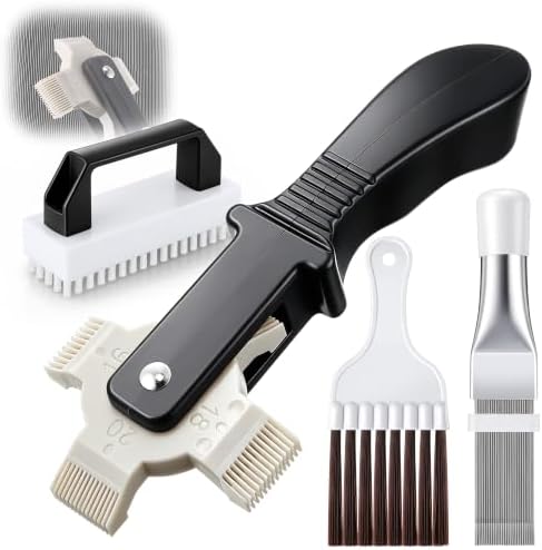 4 Piece AC Fin Comb Kit, Air Conditioner Coil Cleaner Brush Set, HVAC Tools by HappyAlley