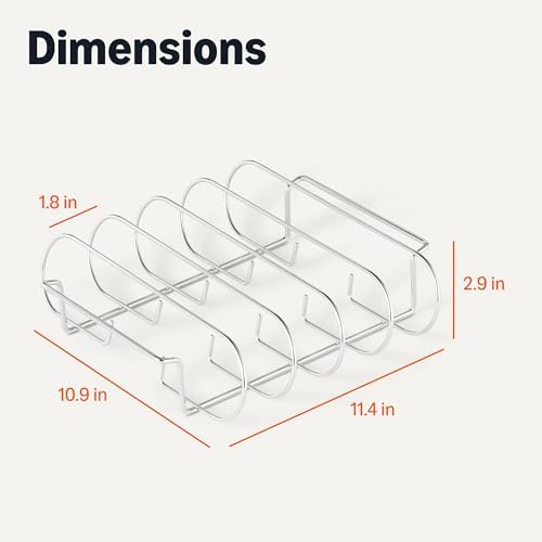 Amazon Basics Stainless Steel Rib Rack - Image 5