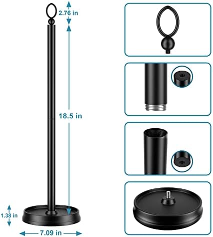 ROLABAM Heavy Weighted Toilet Paper Holder Free Standing, Spare Toilet Paper - Image 2