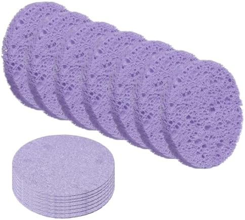 uxcell 20Pcs Cellulose Sponges, Round Kitchen Clean Sponges Non-Scratch by uxcell