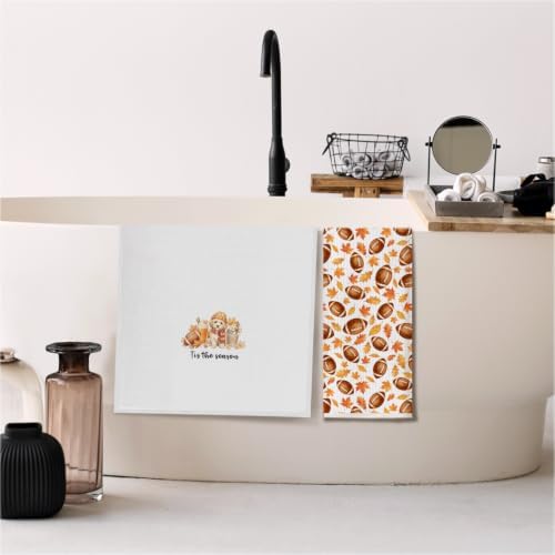 Football Cavapoo Kitchen Towels Fall Decor, 16x24inch Set of 2 - Image 4