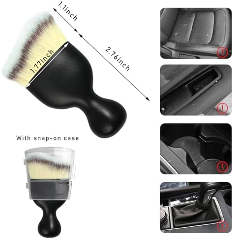 Dickno Car Interior Dust Brush, Soft Scratch Free Auto Detailing Brushes - Image 2