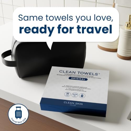 Clean Skin Club Clean Towels XL® Original 50 Ct + 10ct Travel Pack Duo - Image 6