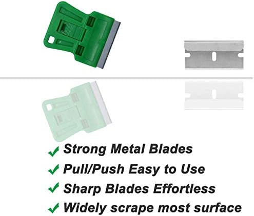 Mini Plastic Razor Blade Scraper Green Window Paint Scraper - Image 6