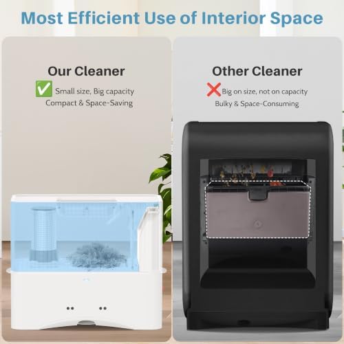 Touchless Vacuum Automatic Dustpan, 20Kpa Suction, Compact Baggless Design - Image 3