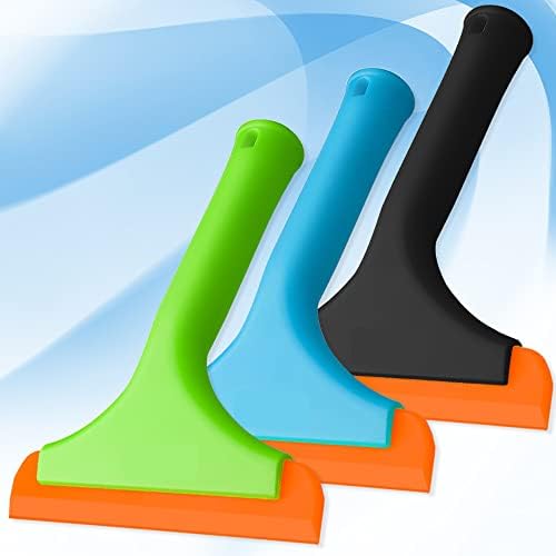 3 Pcs Flexible Silicone Squeegee, FineGood 5.9” Blade Window Squeegee Shower by FineGood
