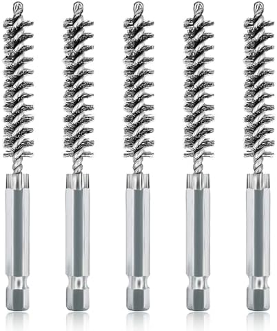 5Pcs 3/8" Stainless Steel Wire Bore Brush by ASNOMY