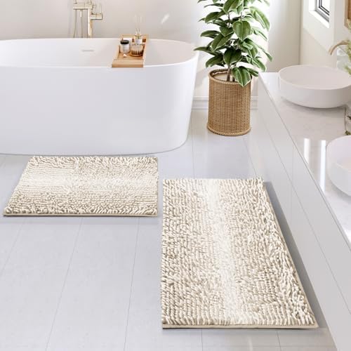 Hearth & Harbor Bathroom Rugs, Chenille Bath Mat - Image 2