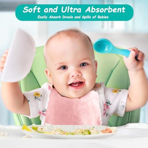 HOMEXCEL Baby Washcloths 12 Pack Coral Pink Microfiber 7"x9" Soft - Image 6