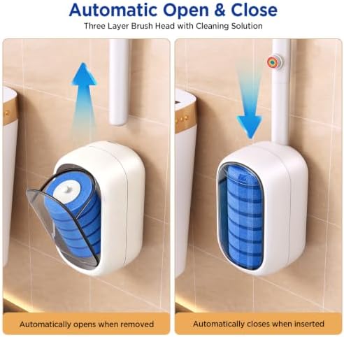 Disposable Toilet Brush, Wall Mounted Toilet Bowl Brush - Image 3
