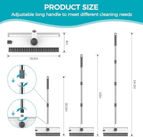 SetSail Floor Scrub Brush with 54in Adjustable Long Handle - Image 2