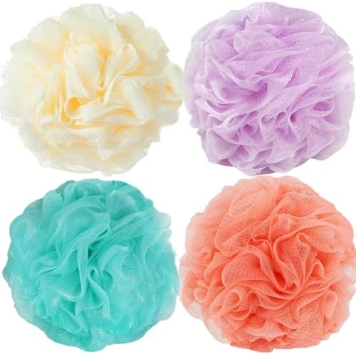 Fu Store Loofah Sponge Shower Loofahs 4 Colors Bath Sponges Body Scrubbers by FuStore