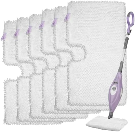 S3601 6 Pack Microfiber Steam Pocket Mop Pads Compatible by imeccalive