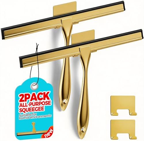ALFLOD 2pcs Shower Squeegee for Glass Doors by ALFLOD