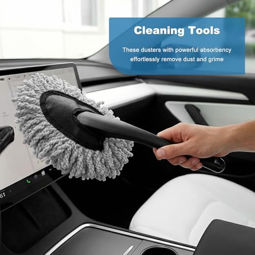 Car Dash Duster Brush, Super Soft Microfiber Duster Auto Dashboard Dust - Image 3