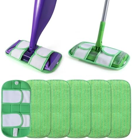 6 Pack Reusable Mop Pads for Swiffer Sweeper and WetJet Mops by Unknown