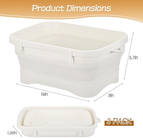 3 Pack Ice Buckets for Parties, Foldable Beverage Tub, Collapsible Ice Bucket - Image 7