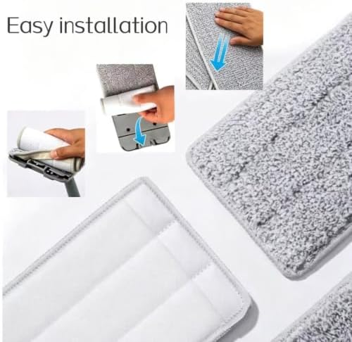 3 Pack 13" X 4.9" Microfiber Mop Replacement Pads, Universal Flat Mop Pads - Image 5
